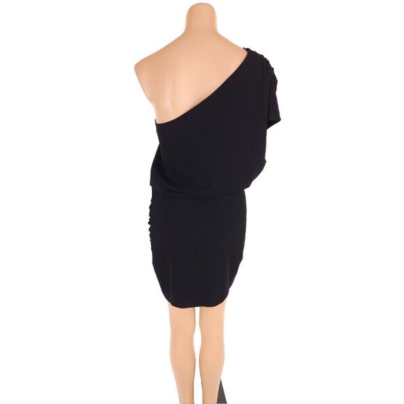 IRO Davov One-Shoulder Envelope Hem Dress Size 38 M Black NWT - Picture 8 of 15